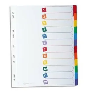 Avery - Intercalaires Carte Blanche A+ - Jeu De 12 pas cher