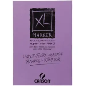 Comparateur de prix : CANSON Bloc 100 feuilles XL® Marker A4 - 70 g - Blanc