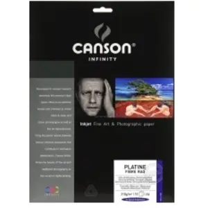 Comparateur de prix : Canson Infinity Papier photo satiné Platine Fibre Rag A4 - 310 g/m² - 10 feuilles