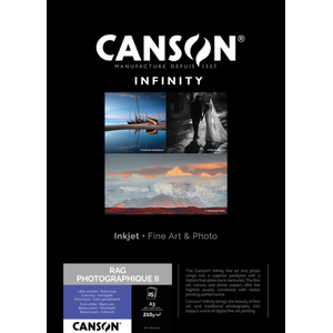 Canson Infinity Rag photographique II 210g/m² A3 25 feuilles - 7625120... pas cher