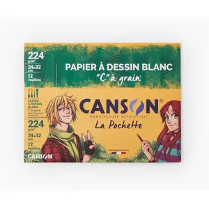 Comparateur de prix : CANSON Papier à dessin 'C' à grain, 320 x 240 mm, 224 g/m2 ()