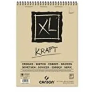 Comparateur de prix : CANSON XL Kraft - Album 60 feuilles de papier kraft ligné et coloré A4 90g/m²