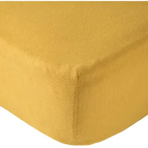 BABYCALIN Lot de 2 draps housse 60x120x15cm Moutarde/blancVendu parcdiscount