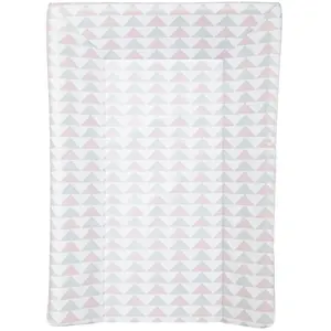 Comparateur de prix : babyCalin Matelas à Langer motifs géométriques rose/gris - 50x70cm