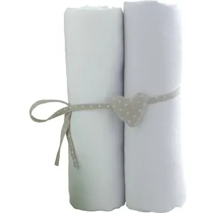 Comparateur de prix : Lot de 2 draps housse blanc / blanc 60 x 120 cm - babycalin