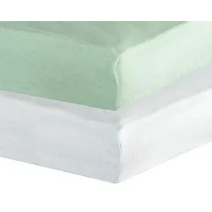 BabyCalin Lot De 2 Draps Housse Blanc Vert 60x120 Cm - Babycalin pas cher