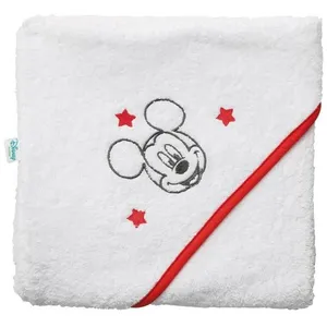 DISNEY Mickey Cape de bain - 80 x 80 cm Blanc/Rouge
