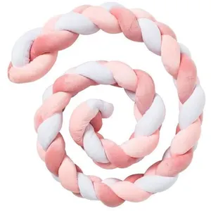 Tresse de décoration BABYCALIN - Coussin - Velours - 200 cm - Rose - B... pas cher