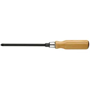 Tournevis PZ1 à manche bois 5 x 100 mm - FACOM - Cruciforme - Standard pas cher