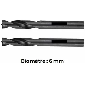 Comparateur de prix : Forets à dépointer - FACOM - Jeu de 2 - Acier HSS - Diamètre 6 mm