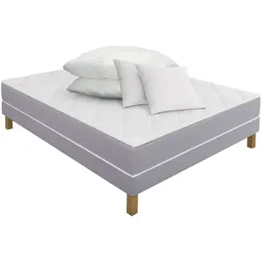 SIMMONS Matelas ressorts + sommier 160x200 cm + 2 oreillers + 1 couette SIMMON... pas cher