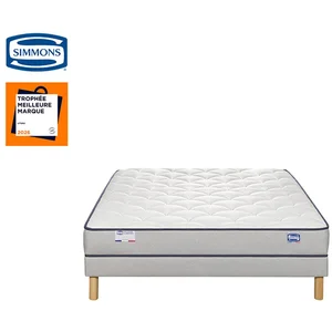 SIMMONS Matelas + sommier Ressorts 160x200 cm pas cher