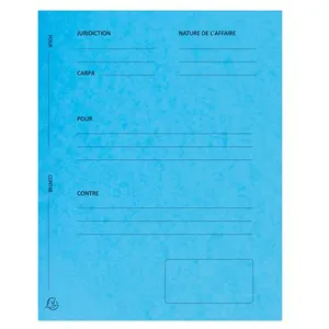 Comparateur de prix : Exacompta Dossiers de plaidoirie 'Pour / Contre' - Turquoise