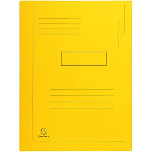 Chemise dossier 2 rabats Forever® EXACOMPTA jaune 24 x 32 cm - Lot de 50 pas cher
