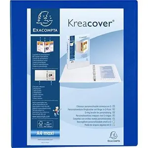 Comparateur de prix : Exacompta Classeur 4 Anneaux A4 Maxi Kreacover DiamÃ¨tre Anneaux 15mm - Bleu