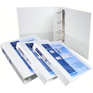 Comparateur de prix : Exacompta Classeur 4 Anneaux A4 Maxi Kreacover Diamètre Anneaux 15mm - Blanc