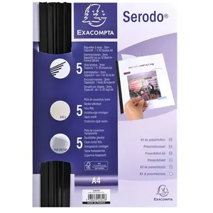 Comparateur de prix : Kit de reliure manuelle pour 5 dossiers SERODO - Exacompta - Ivoire