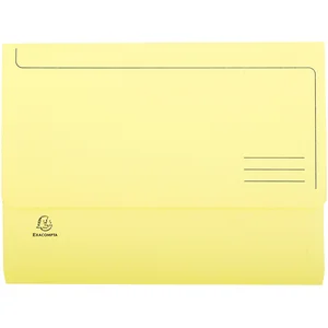 Comparateur de prix : Exacompta - Réf. 47979E - Paquet de 10 chemises Poche avec soufflet de 32 mm SUPER 210 g/m² - couleurs pastel - chemises certifiées PEFC - dimensions 24 x 32 cm pour format A4 - couleur canari