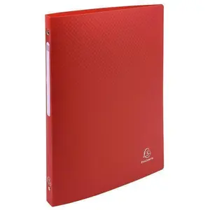 Comparateur de prix : EXACOMPTA Classeur 4 anneaux A4 Opaque Polypropylène Rouge