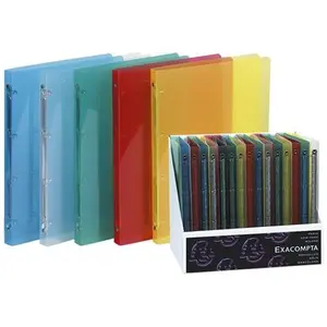 Comparateur de prix : Classeur Exacompta 4 annx polypro 32x25cm Translucide Dos 20mm Coloris...