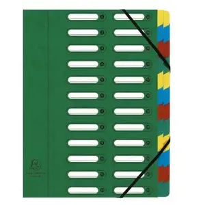 EXACOMPTA Trieur Harmonika, A4, 24 compartiments, vert pas cher