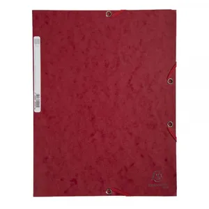 Comparateur de prix : Exacompta Chemise À Élastique 3 Rabats - A4 - Rouge Cerise - Exacompta