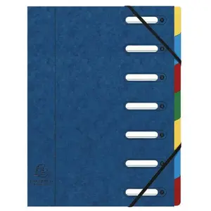 Comparateur de prix : Exacompta Trieur HarmonikaÂ® Avec Ãlastiques 7 Compartiments. Bleu