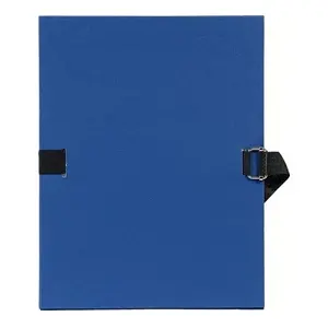 Comparateur de prix : Exacompta Lot de 10 Chemise à dos extensible, papier toilé, coloris bleu marine