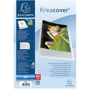 Porte-vues Personnalisable - EXACOMPTA - 40 Vues - PP - A4 - 24*32 cm