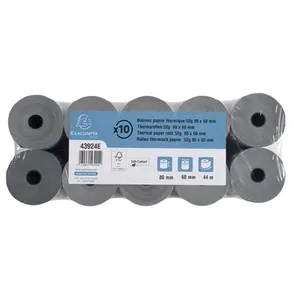 Comparateur de prix : Exacompta - Rouleau (8 cm x 44 m) - 52 g/m² - 10 rouleau(x) papier the...