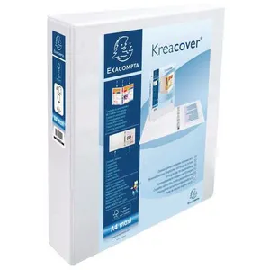 Comparateur de prix : EXACOMPTA Classeur 4 Anneaux A4 Maxi Kreacover DiamÃ¨tre Anneaux 40 Mm - Blanc