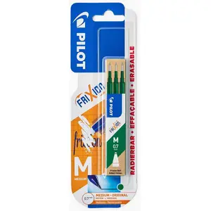 Pilot - FriXion Ball - Set de 3 recharges - Vert - Pointe Moyenne pas cher