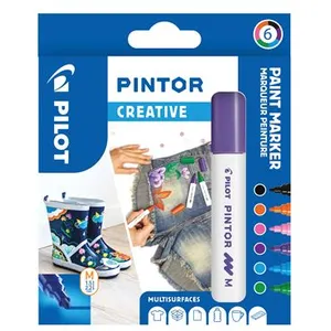 Set de 6 marqueurs Pilot Pen Pintor fun pointe moyenne pas cher