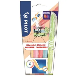 Comparateur de prix : Pochette 6 surligneurs Pilot Pen Frixion Light Natural