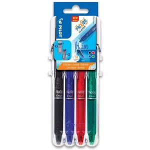 Comparateur de prix : Set 4 stylos Pilot Pen Frixion Clicker 07 Noir Bleu Rouge et Vert
