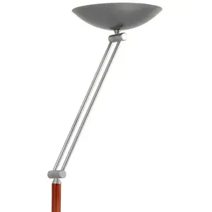 Aluminor Lampadaire à éclairage indirect LED Lib V, réglable en hauteur, argenté pas cher