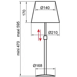 Aluminor Store lampe à poser, alu/taupe pas cher