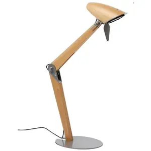 Comparateur de prix : Aluminor Lora lampe de bureau LED, bois, grise
