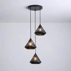 Aluminor Cone suspension, à trois lampes pas cher