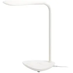 Comparateur de prix : Lampe de bureau shelby - avec chargeur à induction qi - blanc