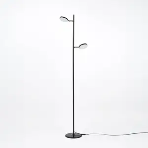 Comparateur de prix : Aluminor Declic lampadaire LED, à 2 lampes, noir