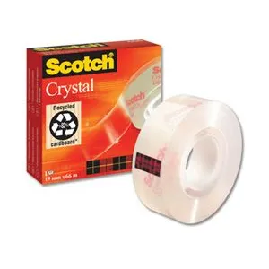 Comparateur de prix : 3M Scotch ruban adhésif Crystal Clear 600, 19 mm x 66 mm,