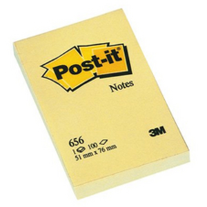 3M Post-it Notes adhésives, 51 x 76 mm, jaune, pas cher