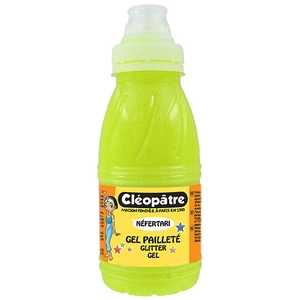 Comparateur de prix : Non communiqué NEFERTARI - Peinture - gel à base d'eau - jaune néon pailleté - 250 ml