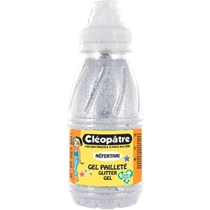 Comparateur de prix : Gel pailleté Cléopâtre GP250-877 250 ml argent - Flacon de gel pailleté