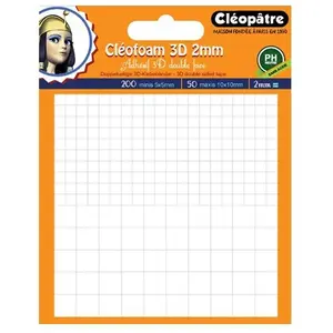 Comparateur de prix : Cleopatre 250 carrés de colle 3D - Cléopâtre - 2 mm