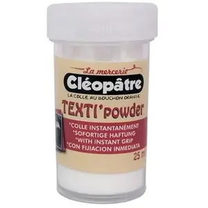 Cleopatre Non communiqué Colle Textile en poudre Cléopâtre - Texti'powder - 25 ml pas cher