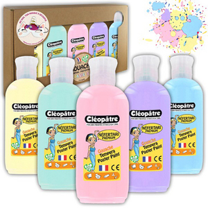 Comparateur de prix : CLEOPATRE Peinture pour enfant Gouache Néfertari Pastel 5 x 100 ml