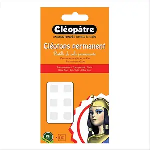CLEOPATRE 100 Pastilles de colle forte Cléotops 'Cléopâtre' Transparent