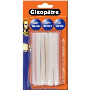 Comparateur de prix : Cleopatre Bâtons de colle universelle pour mini pistolet à colle - 20 pcs